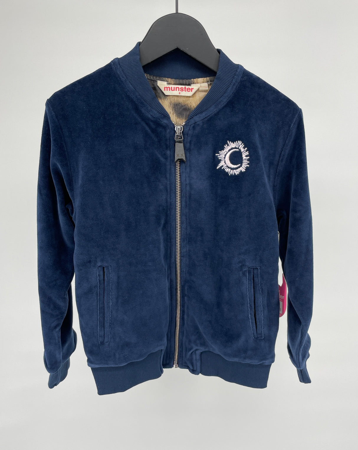 Vest Donkerblauw Velours Maan Wolk Maat 116