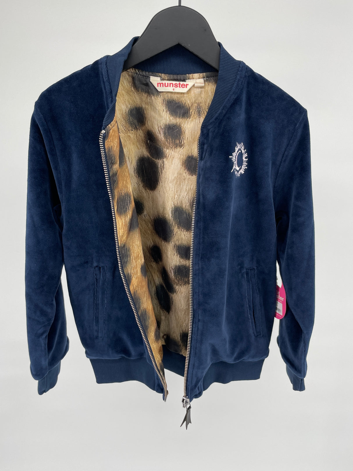 Vest Donkerblauw Velours Maan Wolk Maat 116