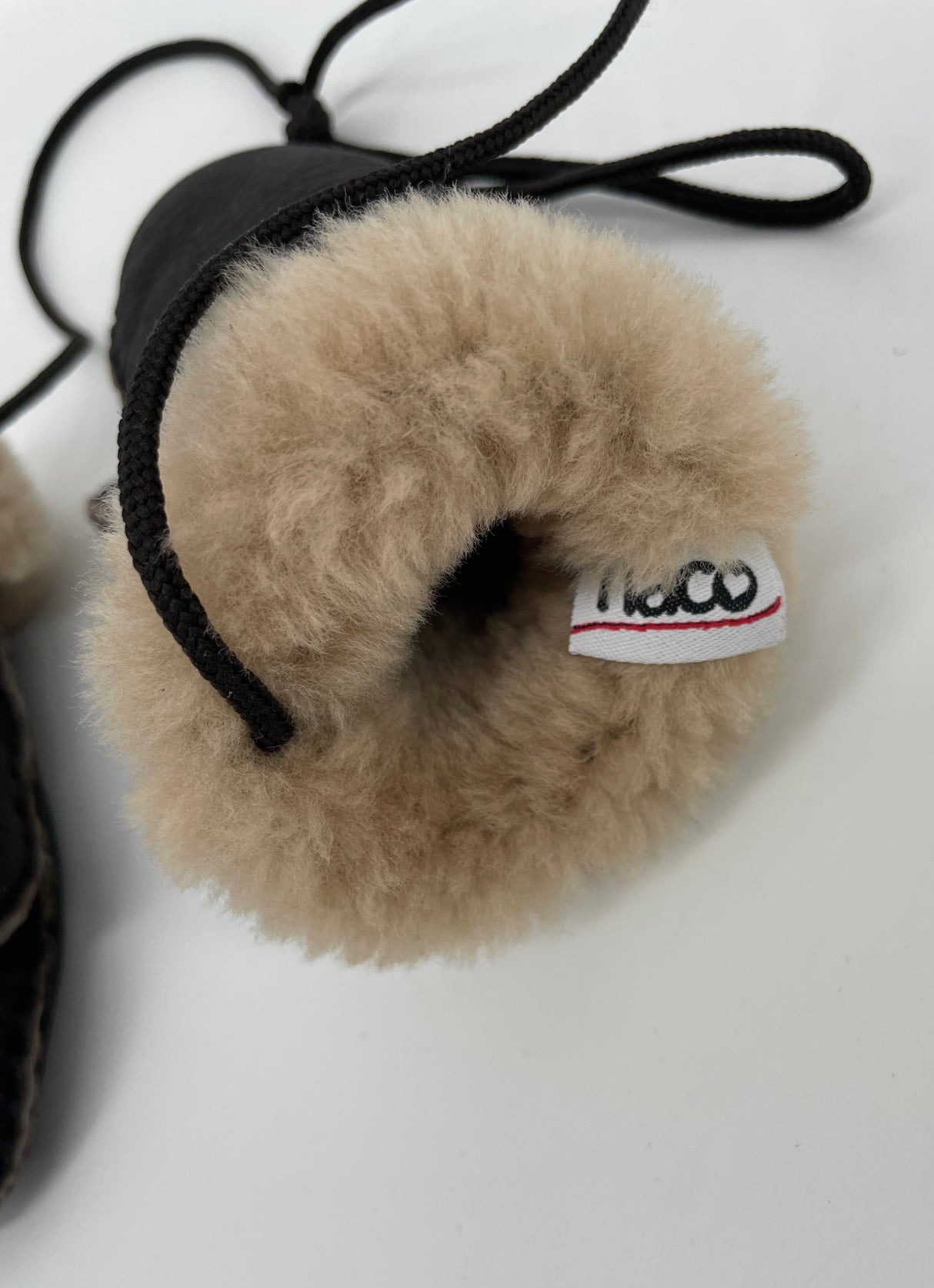 Wanten Bruin Nappa Leer Schapenbont Maat 1 - 2 Jaar