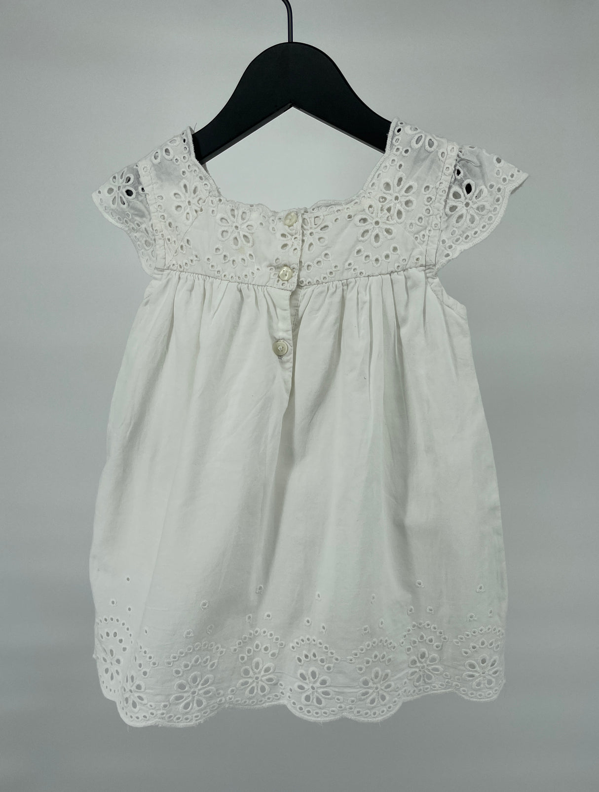 Jurkje Wit Broderie Maat 86