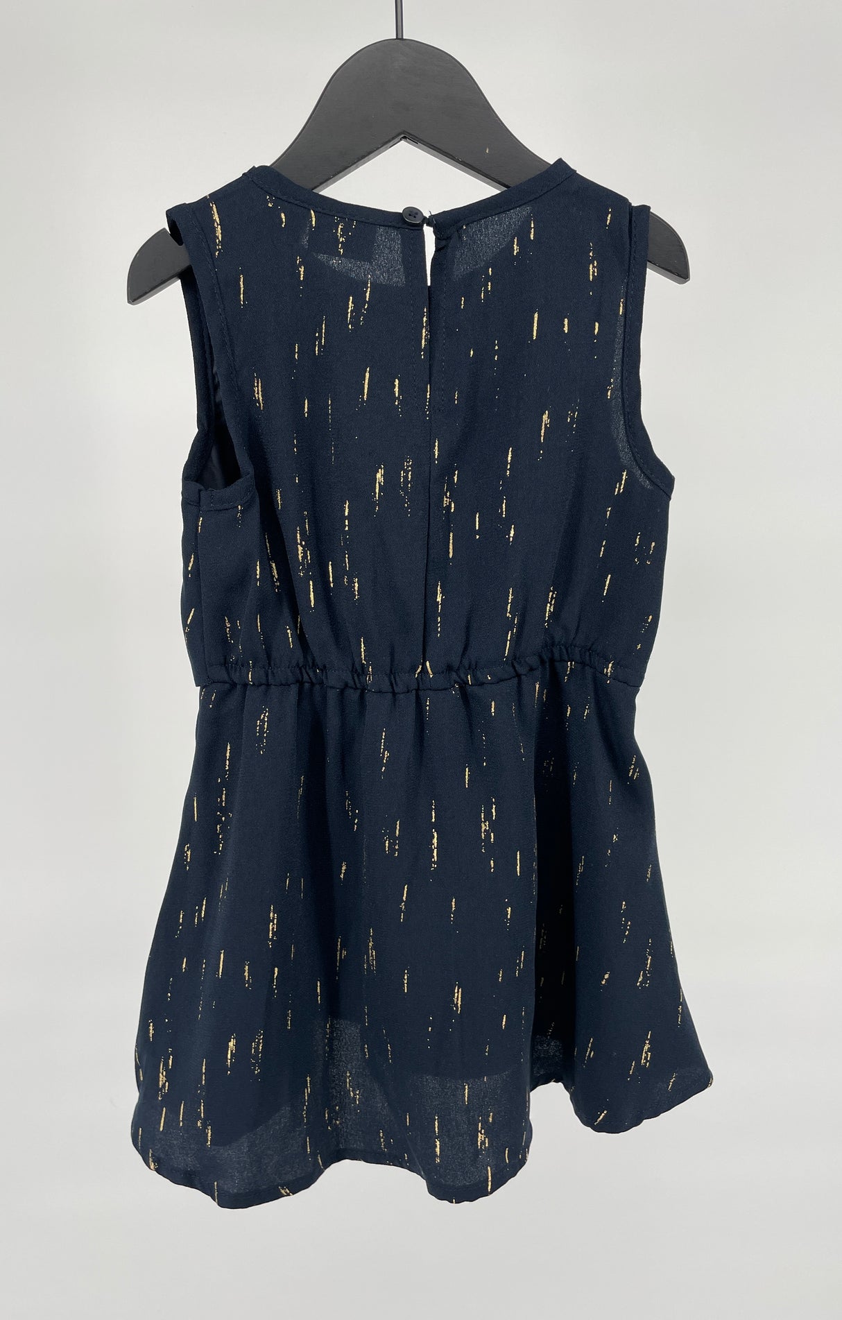 Jurk Zwart Gouden Accenten Maat 92