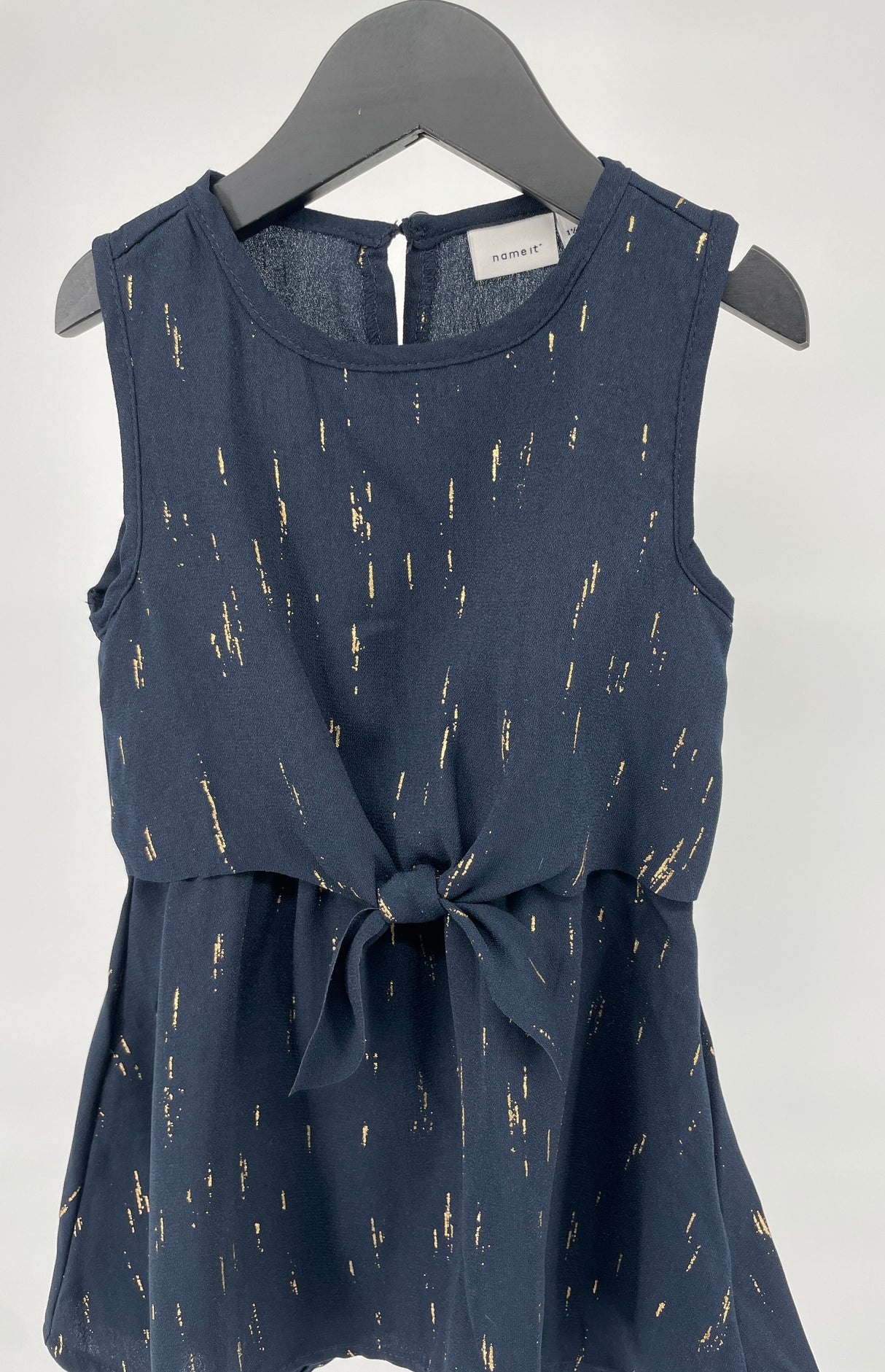 Jurk Zwart Gouden Accenten Maat 92