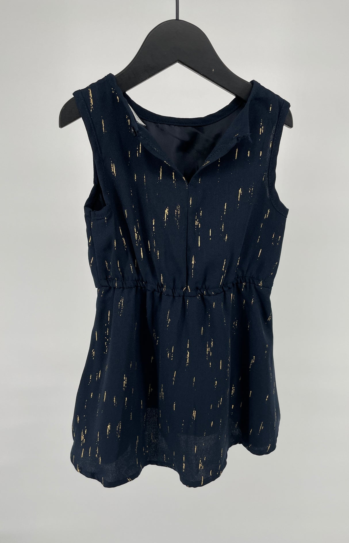 Jurk Zwart Gouden Accenten Maat 92