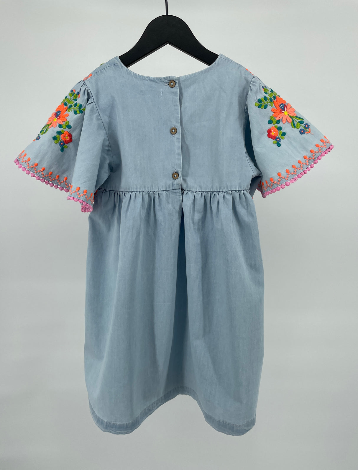 Jurk Blauw Bloemetjes Maat 116