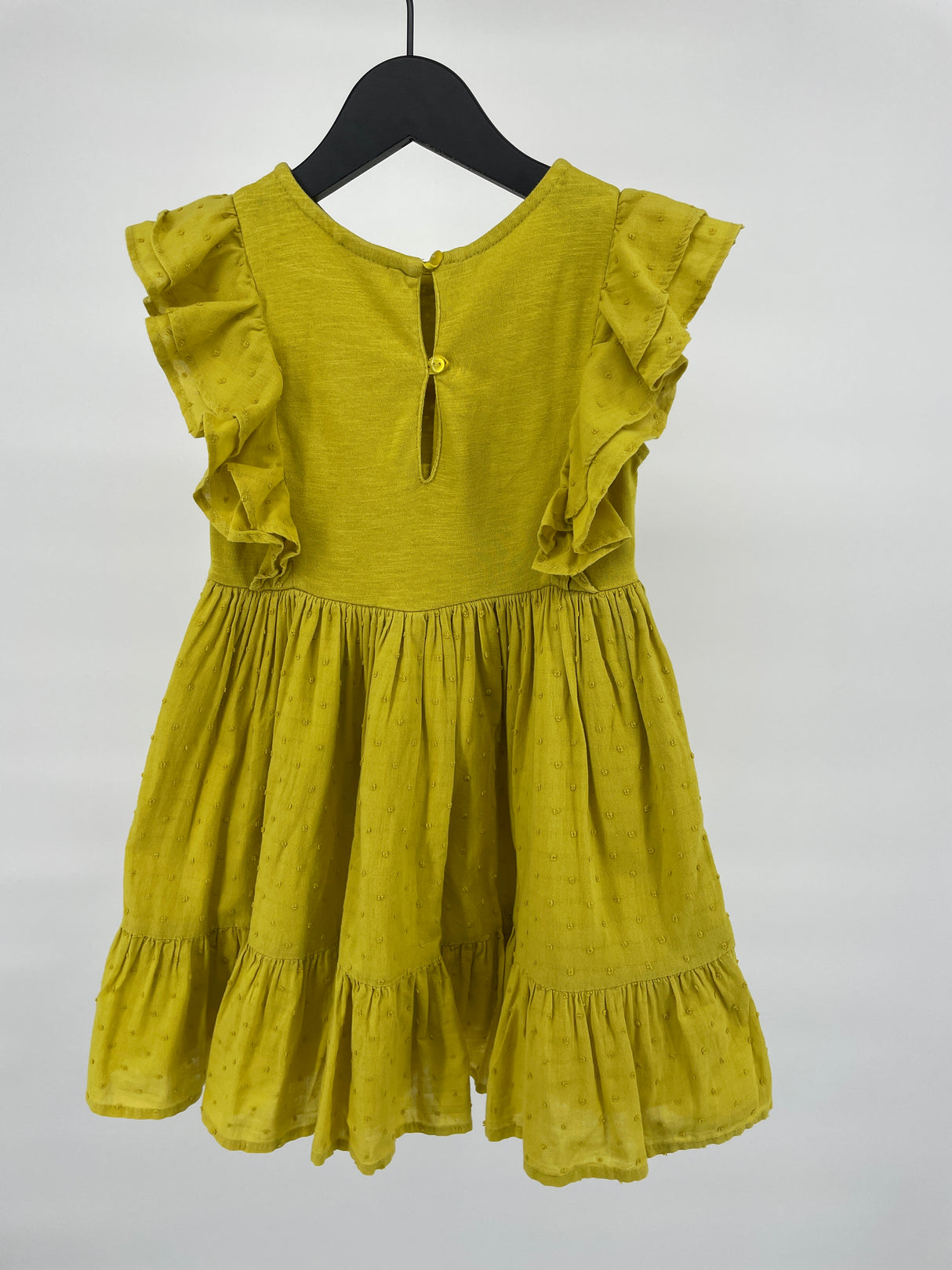 Jurkje Geel Broderie Roesjes Maat 98 / 104