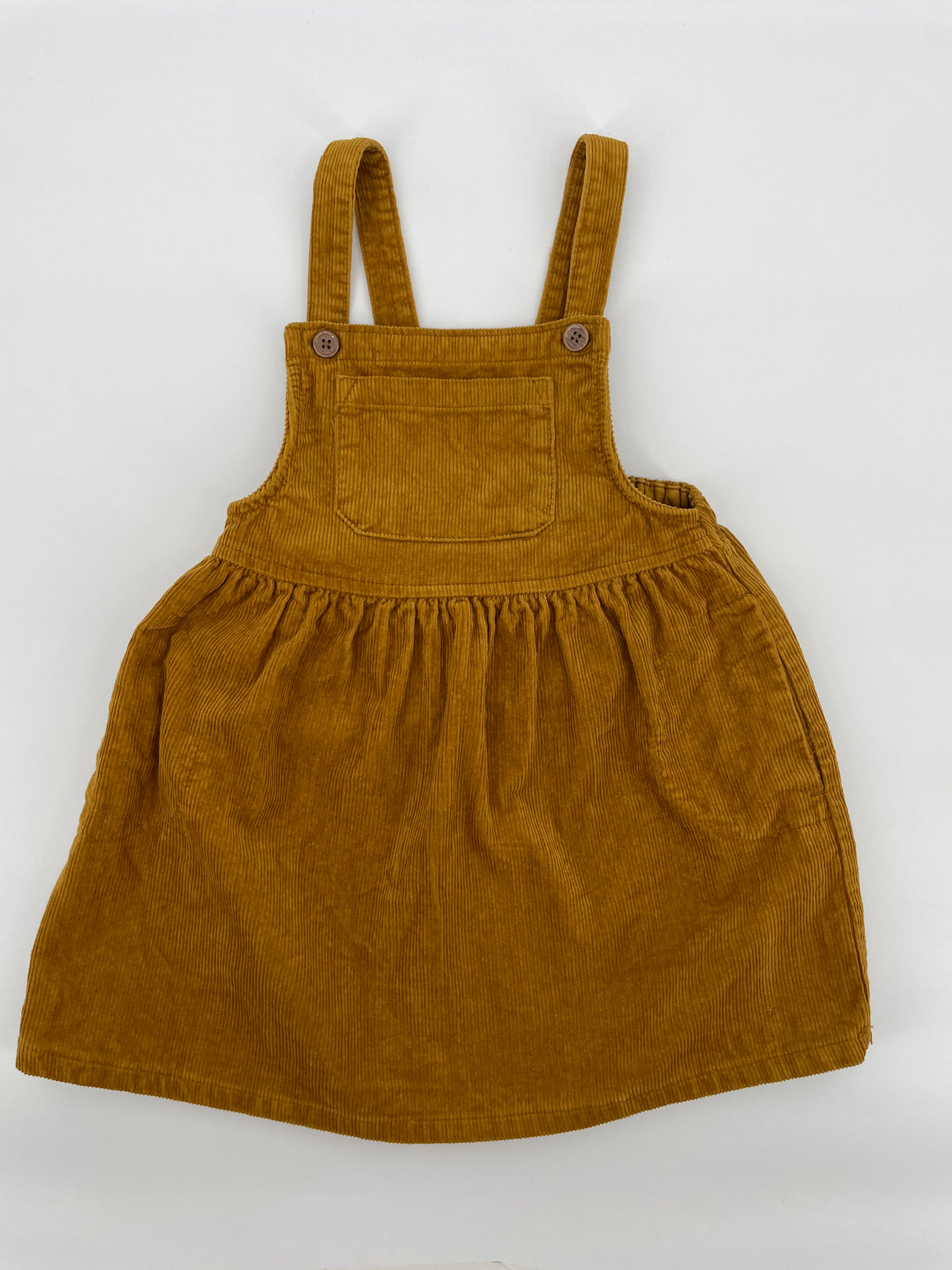 Jurk Oker Geel Rib Maat 104 / 110