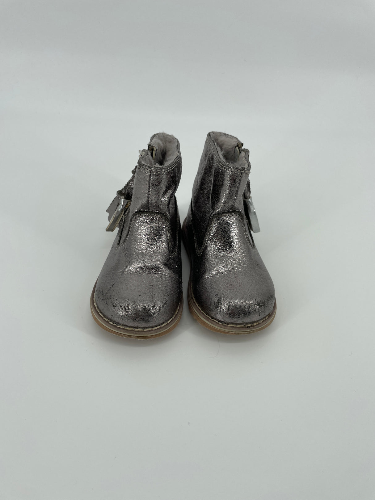 Laarsjes Zilver Gevoerd Maat 21,5