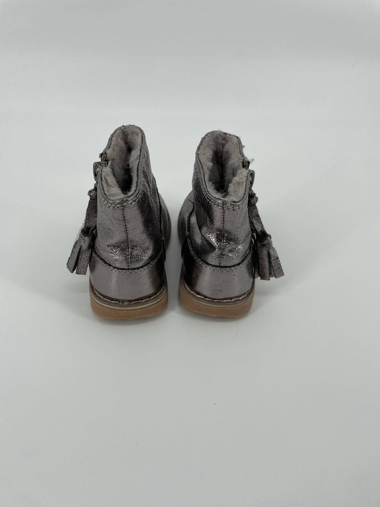 Laarsjes Zilver Gevoerd Maat 21,5