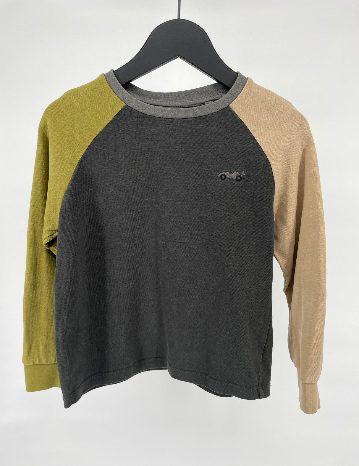 Longsleeve Groen Color Block Maat 122