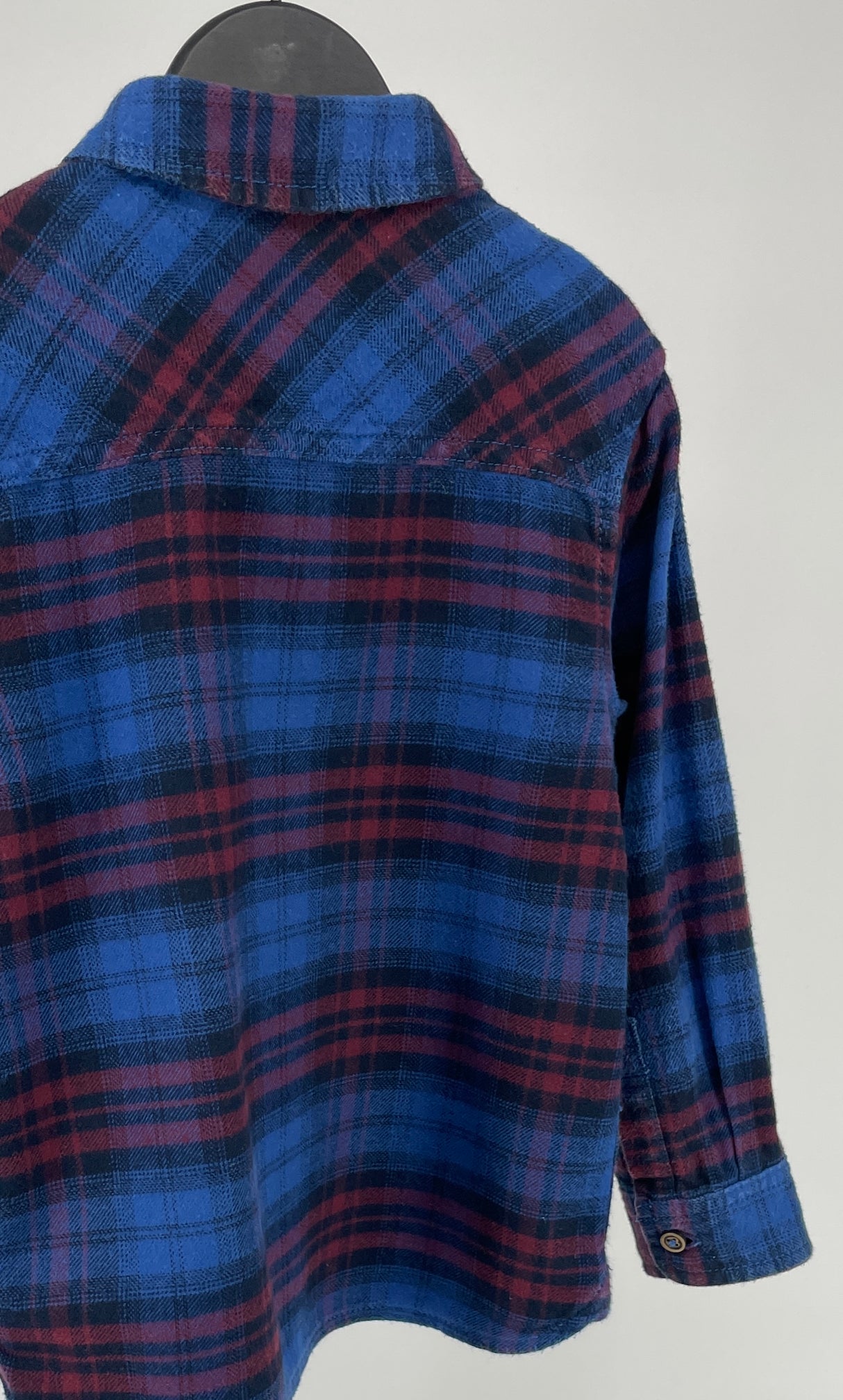 Overhemd Blauw Geruit Maat 98