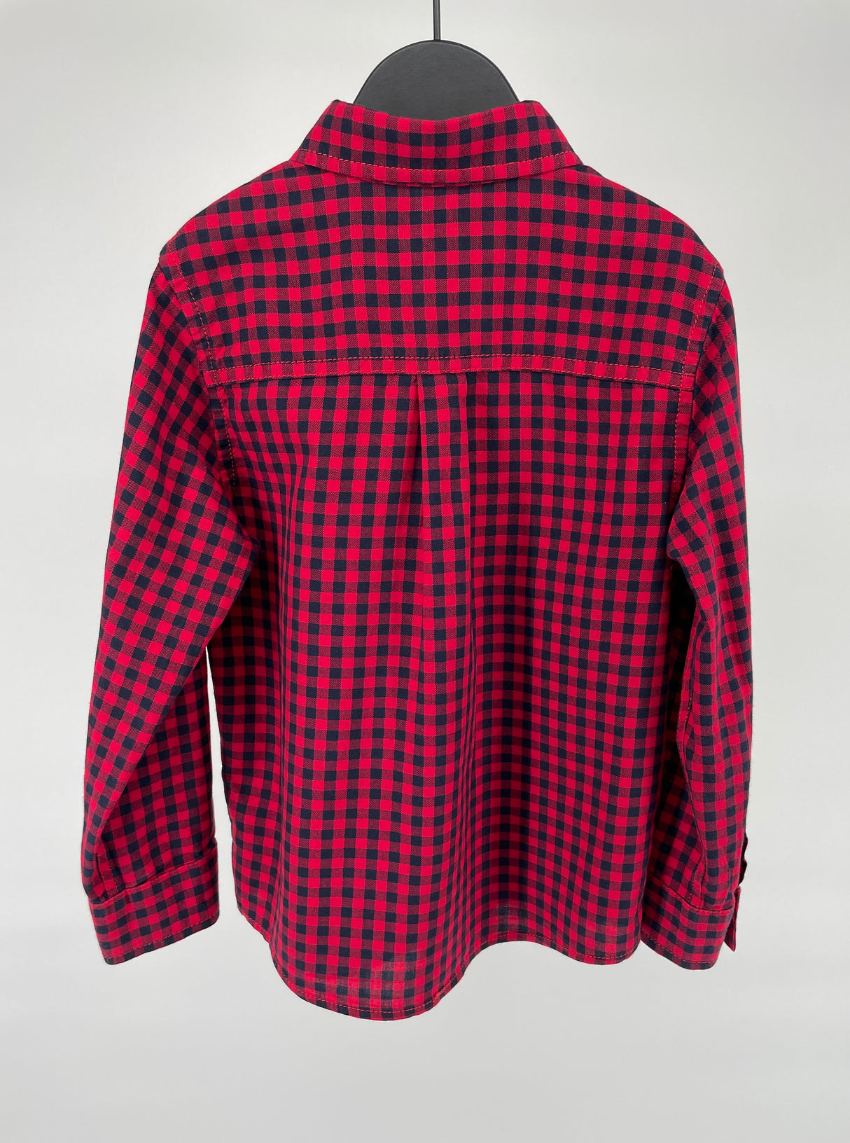 Overhemd Rood Zwart Geblokt Maat 104