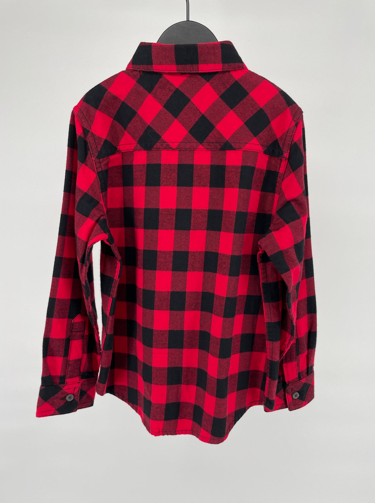 Overhemd Rood Zwart Geblokt Maat 110