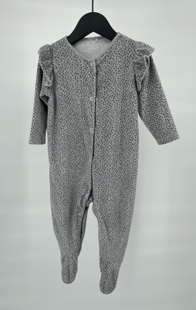 Pyjama Grijs Stippen Roesjes Maat 68 / 74