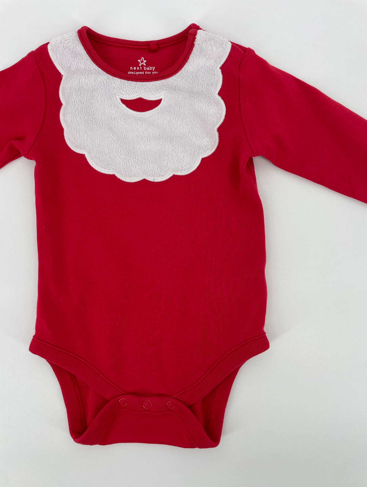 Romper Rood Witte Baard Maat 74 / 80