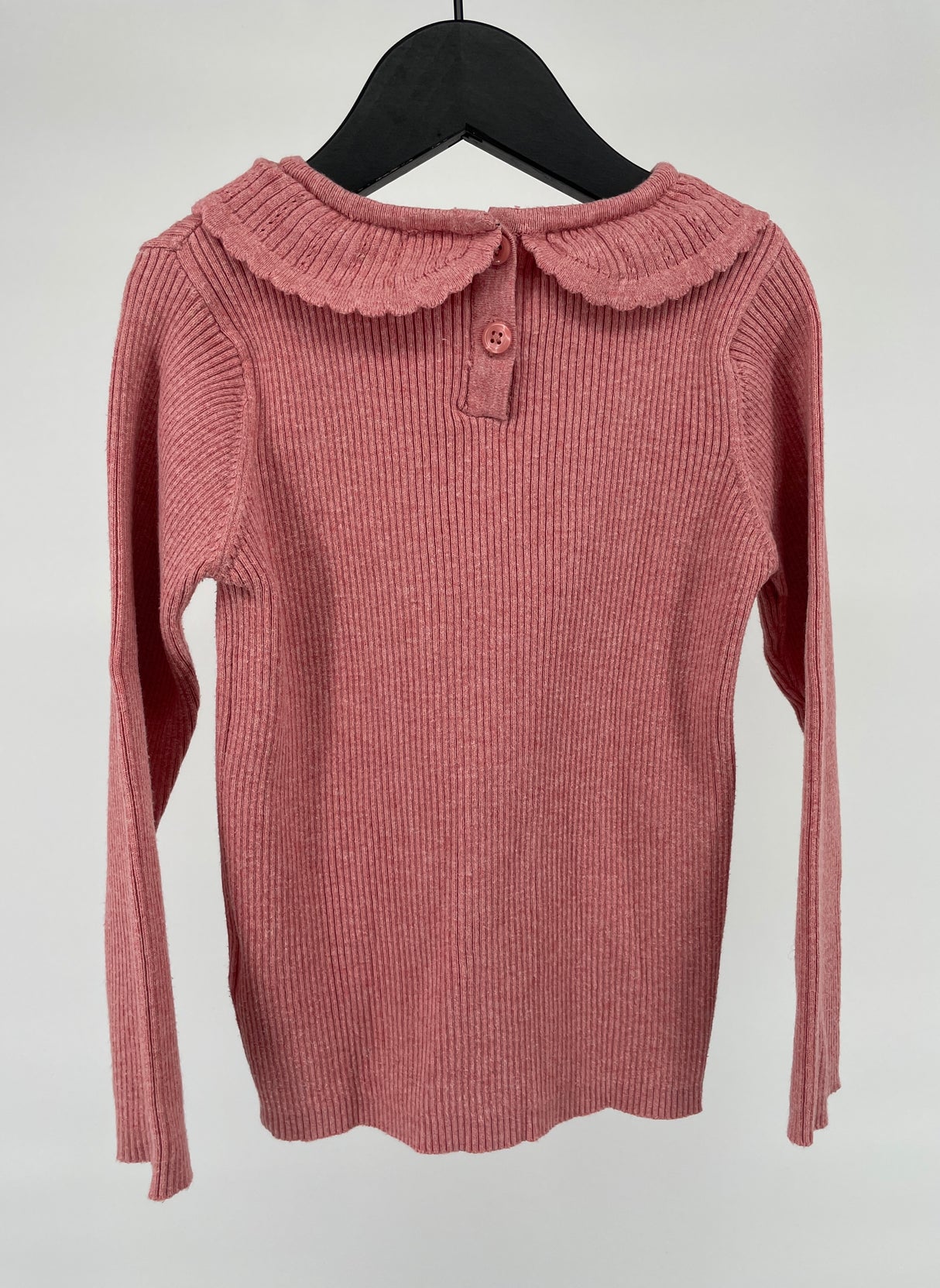 Top Roze Rib Kraagje Maat 104