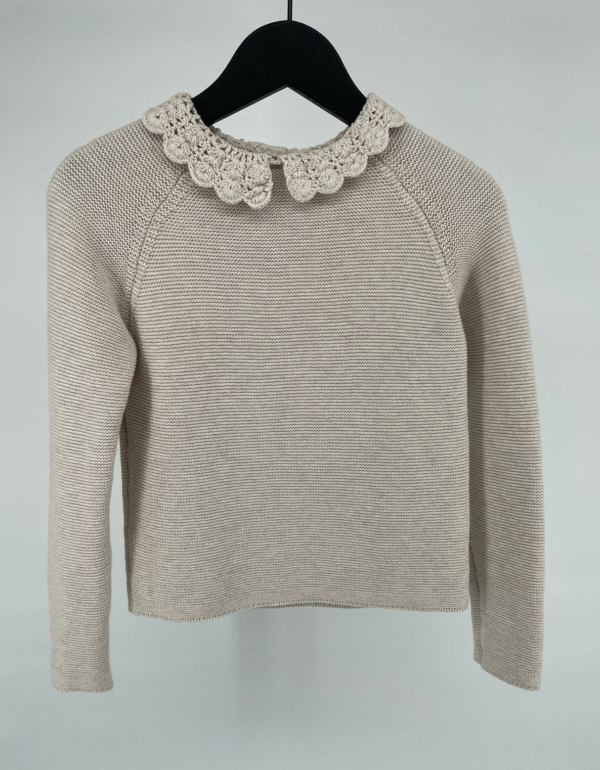 Trui Beige Gebreid Kraagje Maat 110