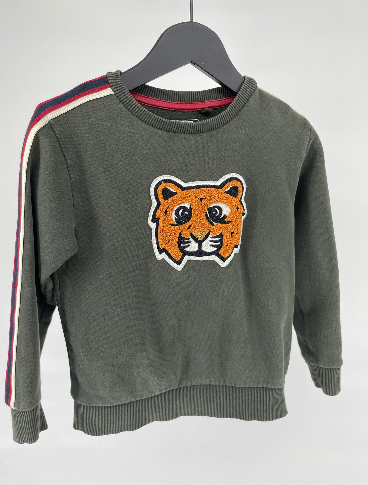 Trui Groen met Tijger Maat 104 / 110