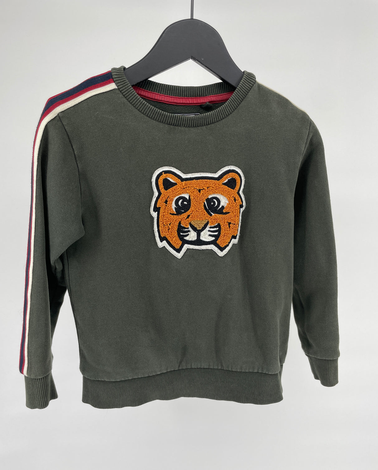 Trui Groen met Tijger Maat 104 / 110