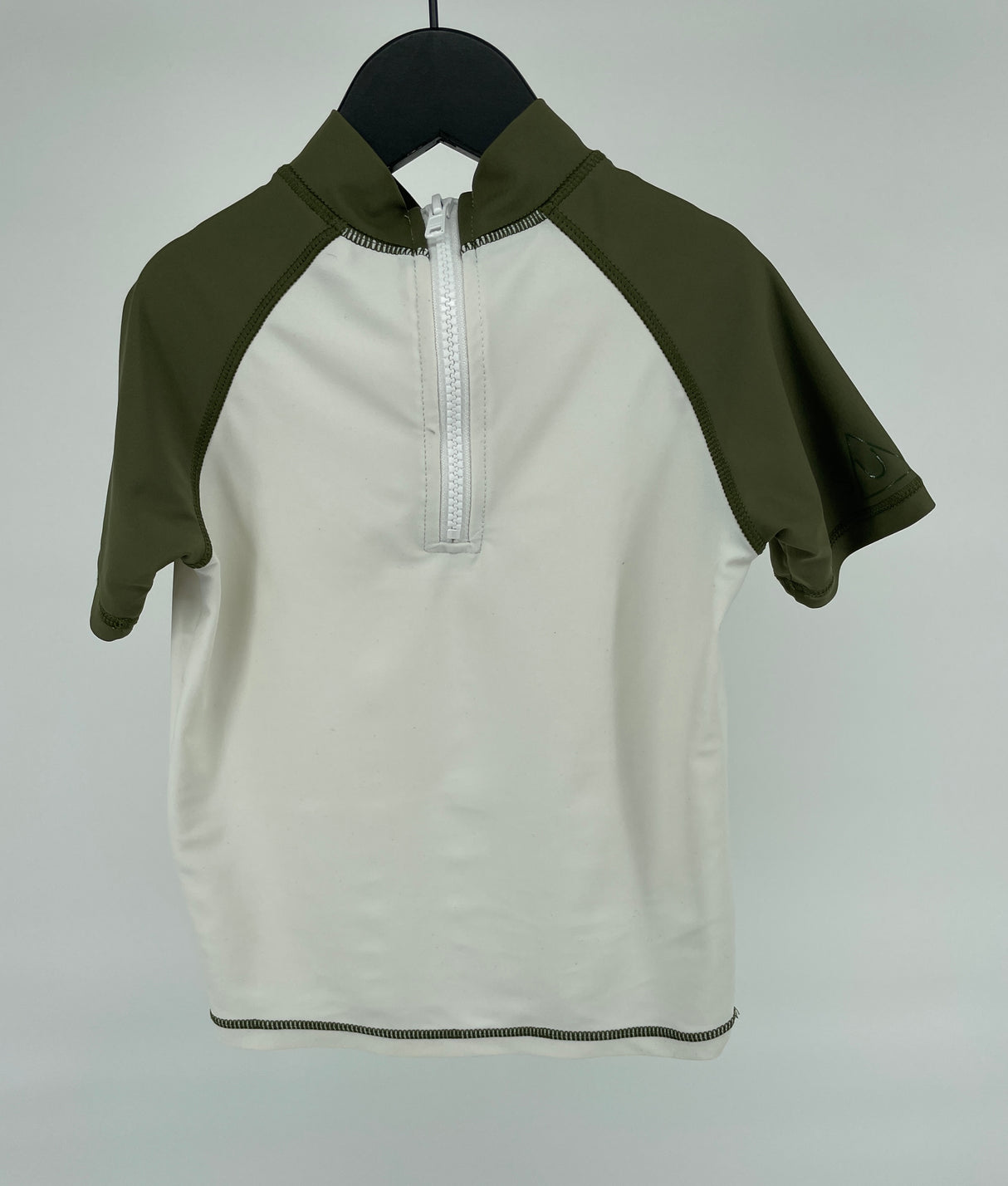 UV Surf Shirt Korte Mouw Wit Groen Maat 110