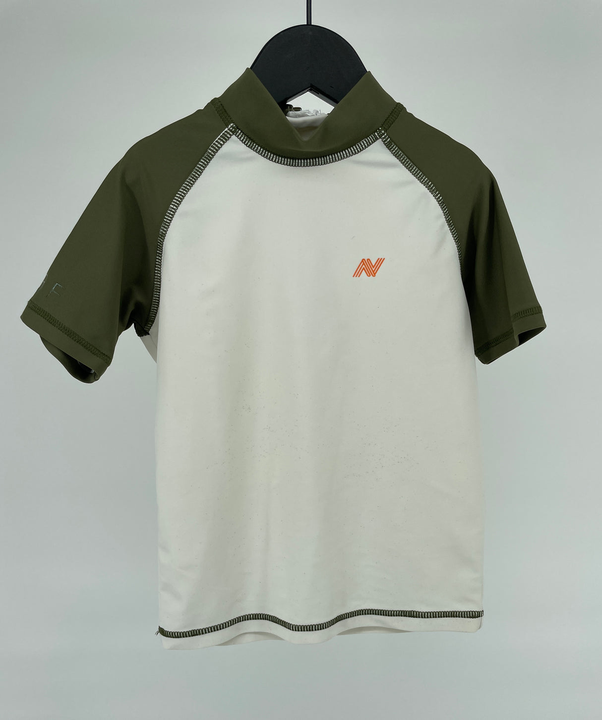 UV Surf Shirt Korte Mouw Wit Groen Maat 110