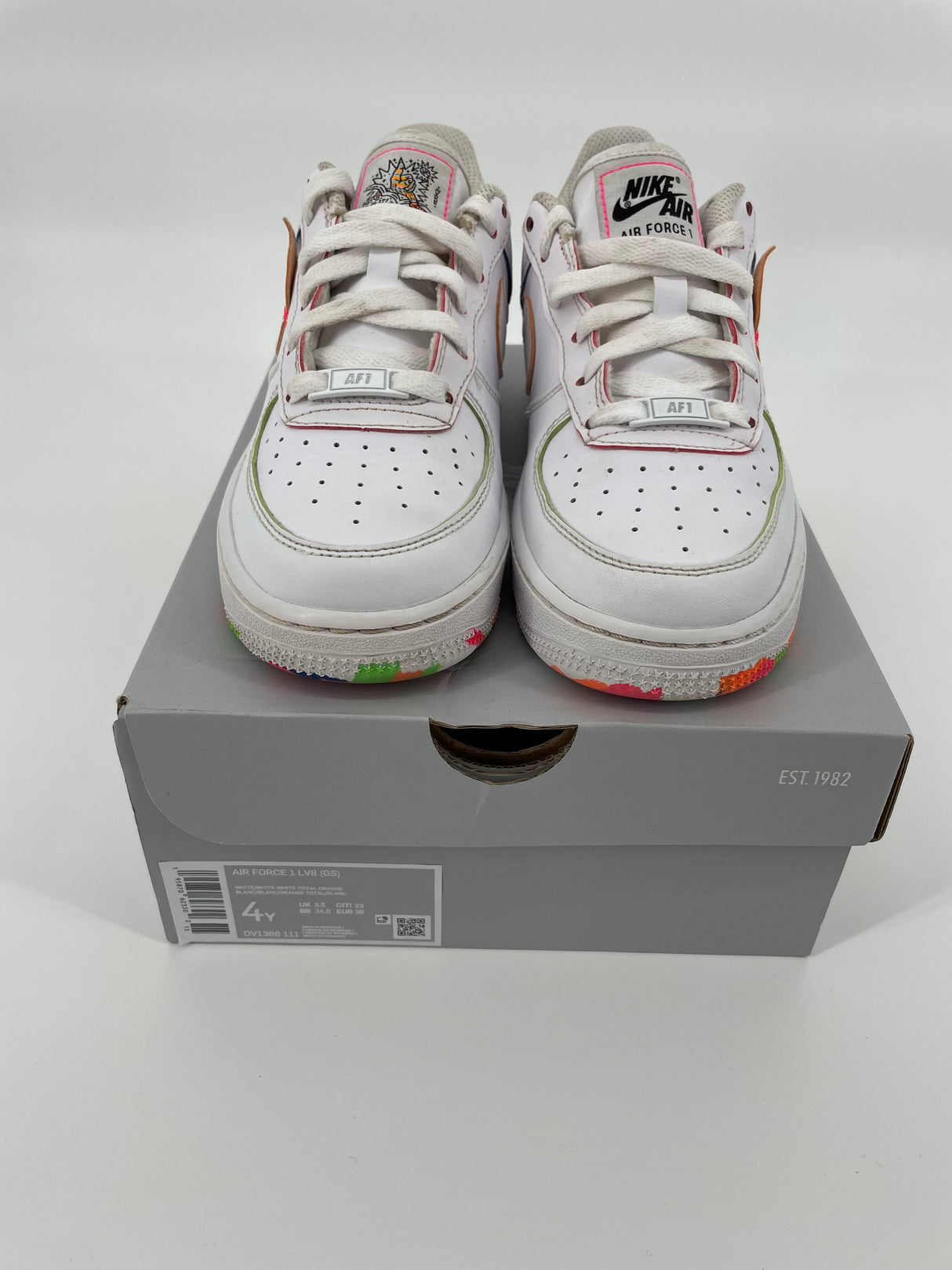 Air Force 1 LV8 Wit Smiley Multicolor Zool
