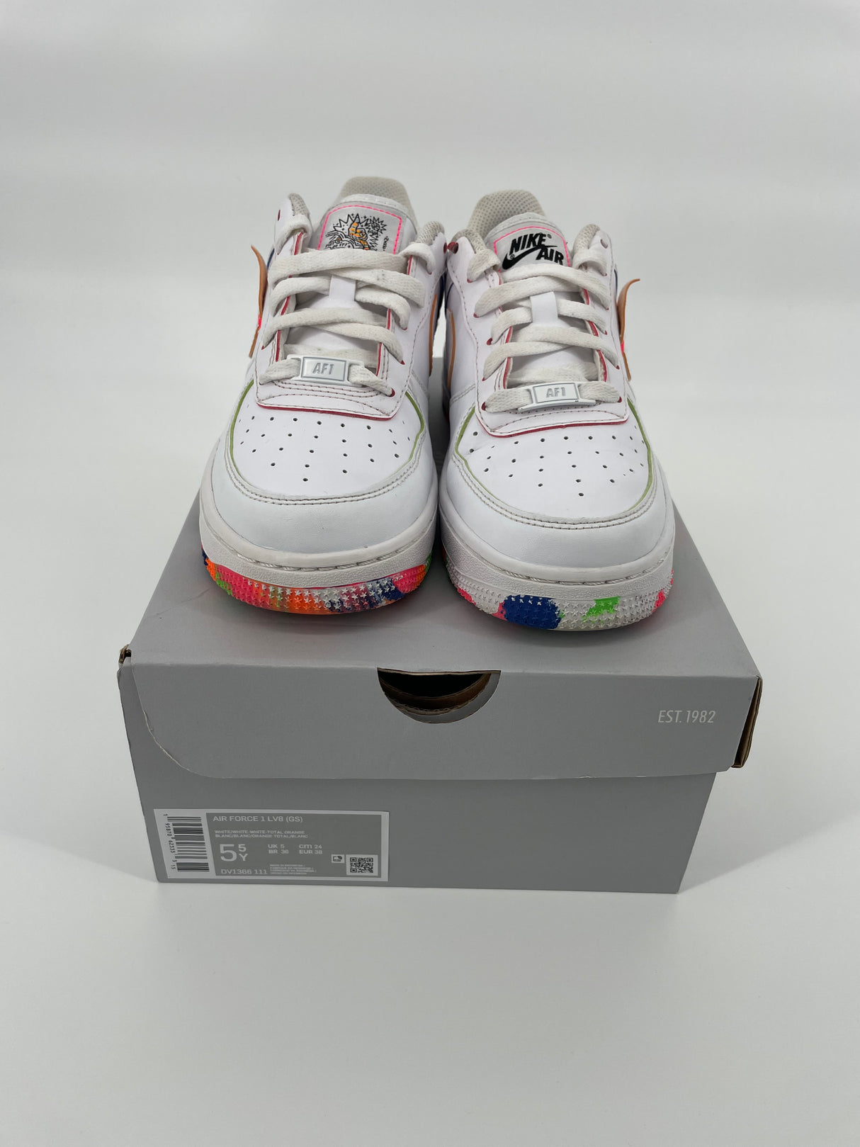 Air Force 1 LV8 Wit Smiley Multicolor Zool