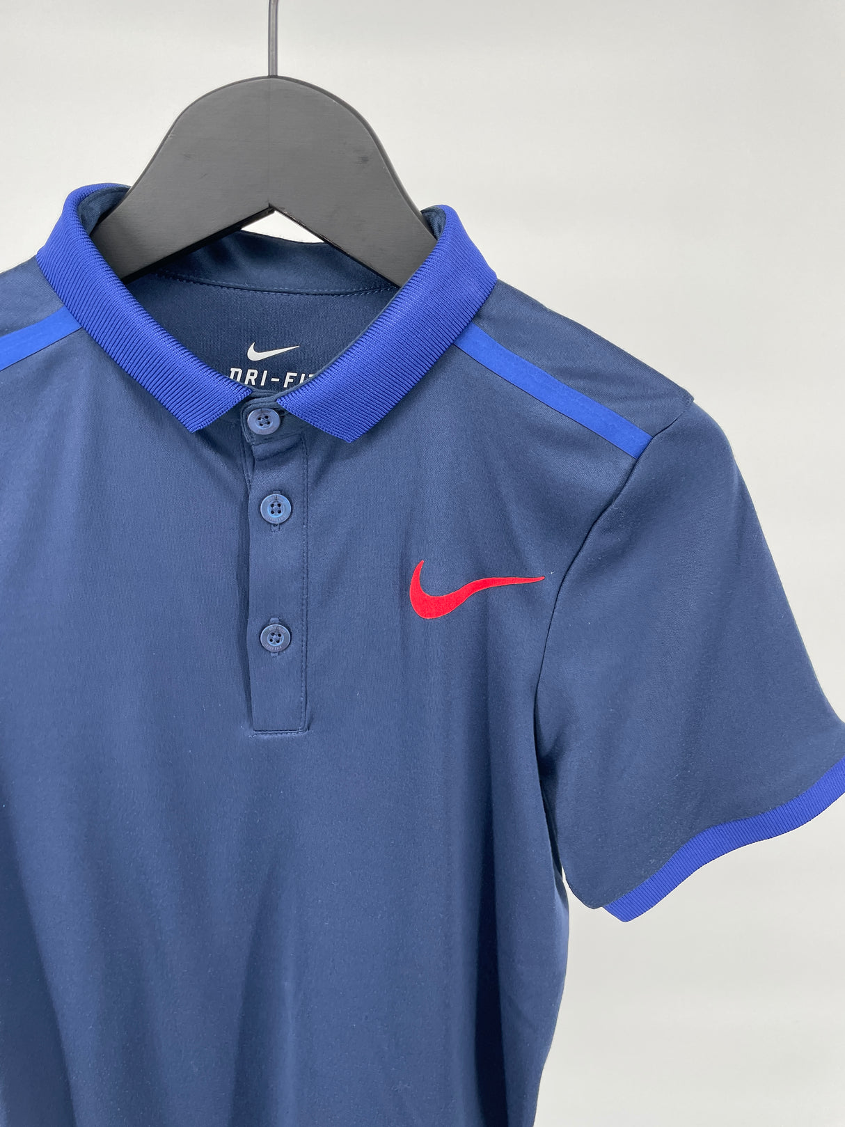 Tennis Polo Donkerblauw Dri-Fit Maat 122 / 128