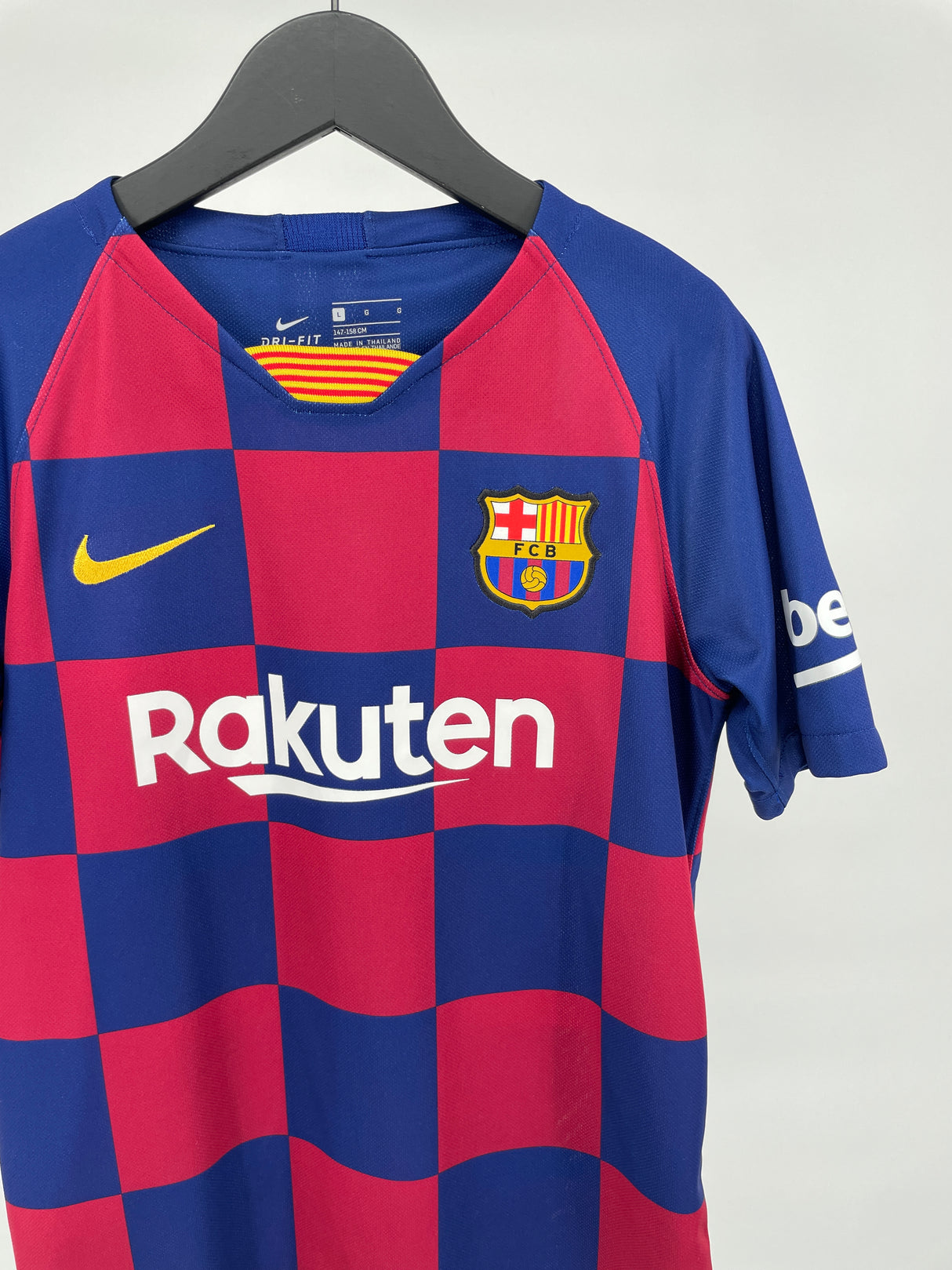 Voetbalshirt FC Barcelona Donkerblauw Rood Geblokt Maat 146 / 152