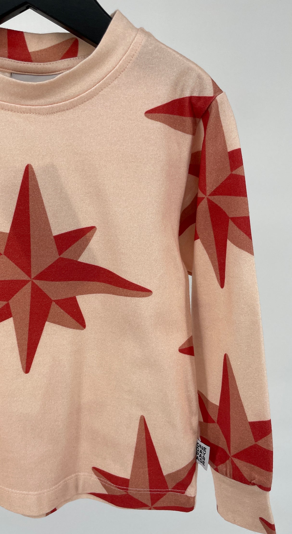 Longsleeve Perzik Rood Sterren