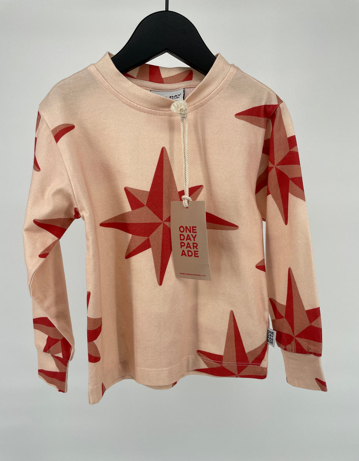 Longsleeve Perzik Rood Sterren