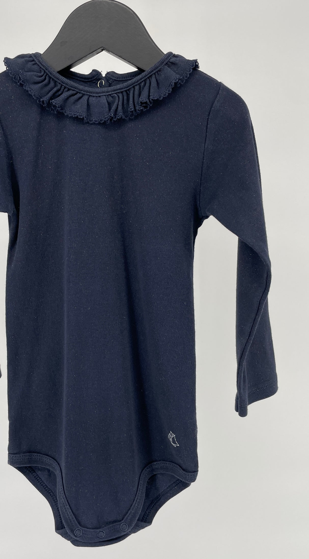 Romper Donkerblauw Gouden Spikkel Kraagje Maat 86