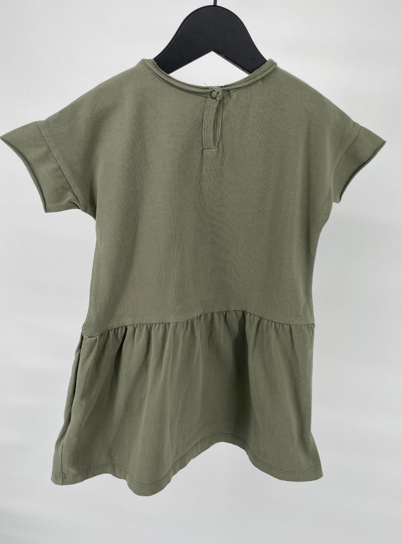 Jurk Olijf Groen Korte Mouw Maat 98