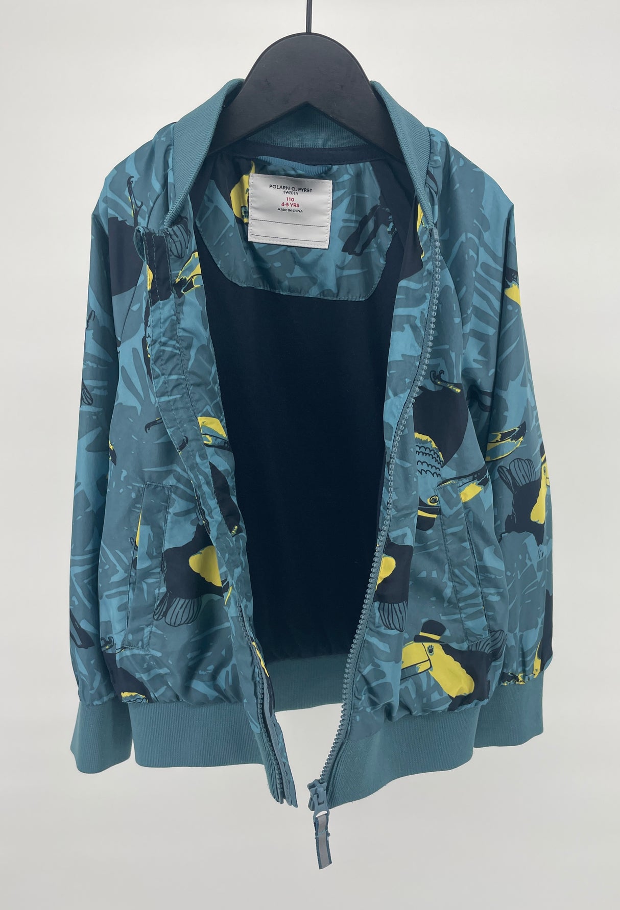 Bomber Jas Groen Toekan Print Maat 110