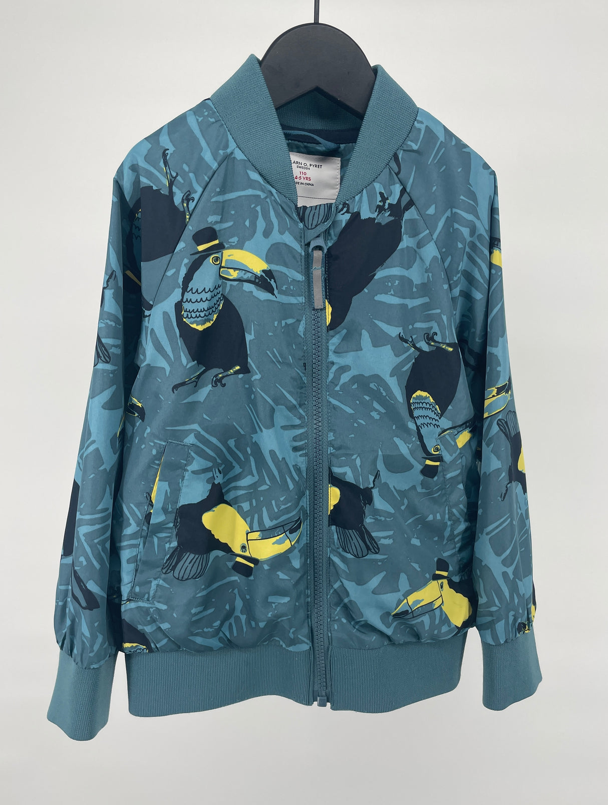 Bomber Jas Groen Toekan Print Maat 110