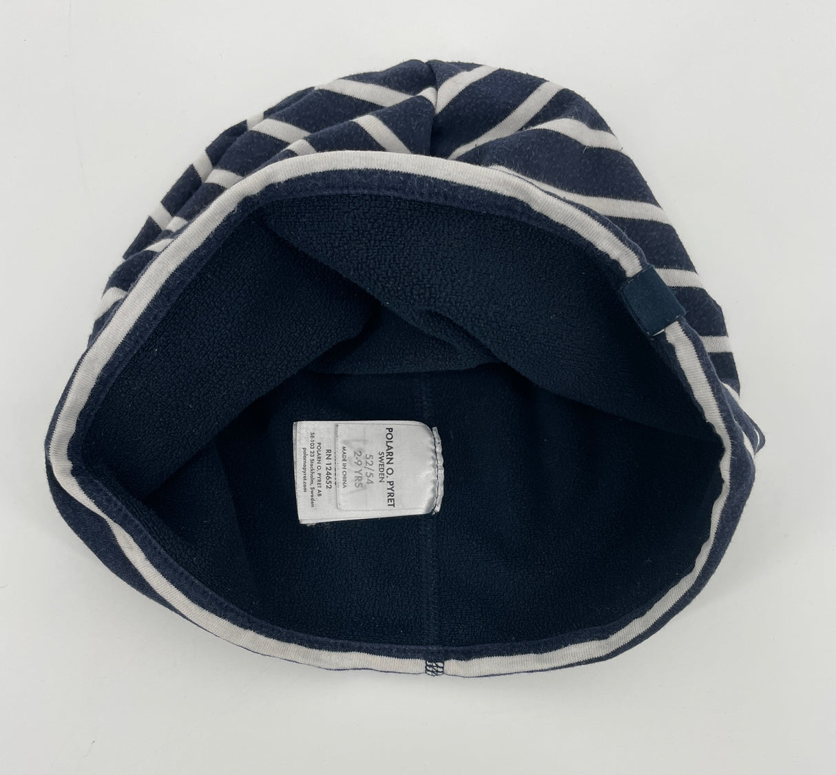Muts Donkerblauw Wit Gestreept Maat 2 - 9 Jaar