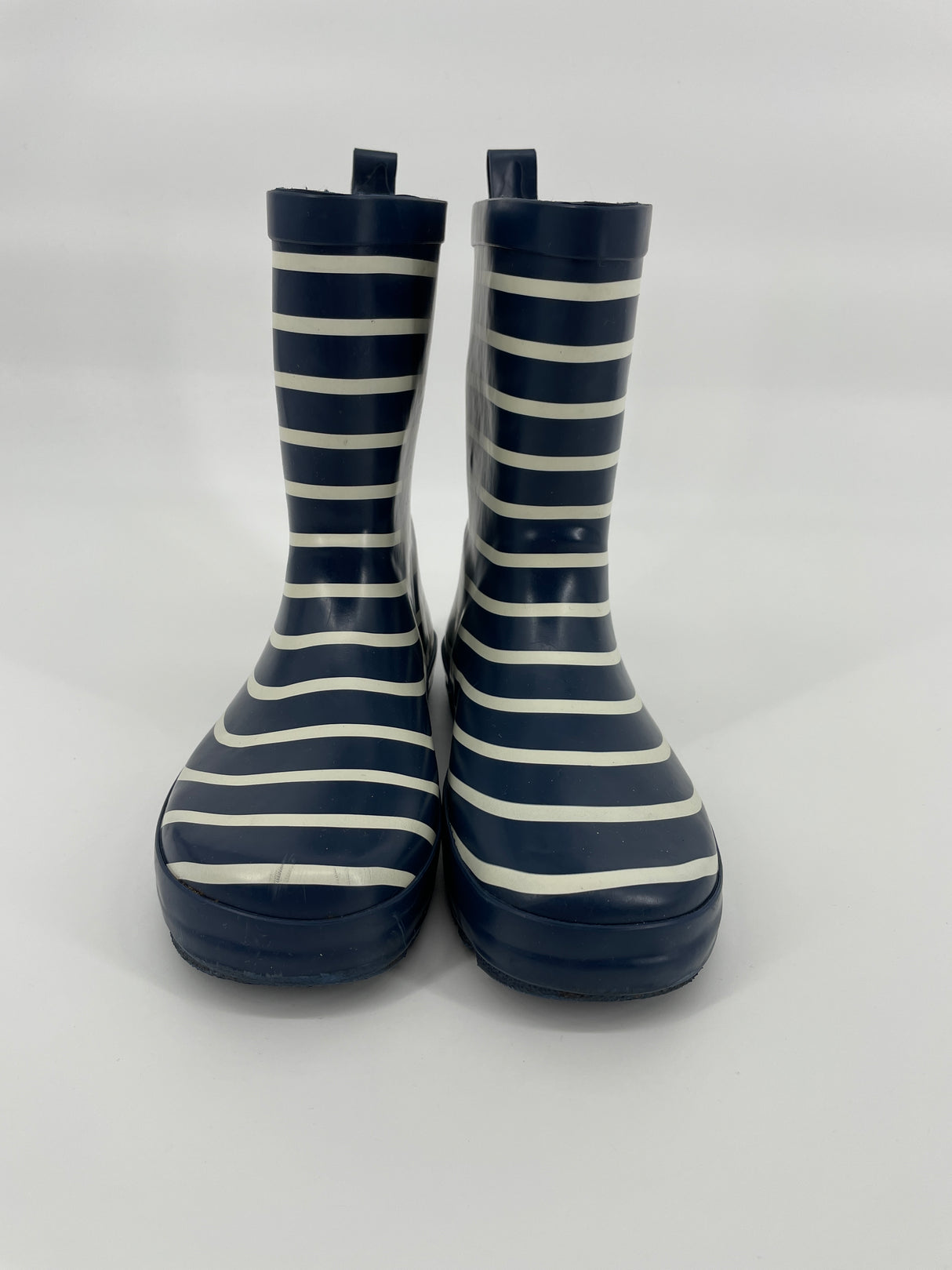 Regenlaarzen Donkerblauw met witte strepen Maat 34