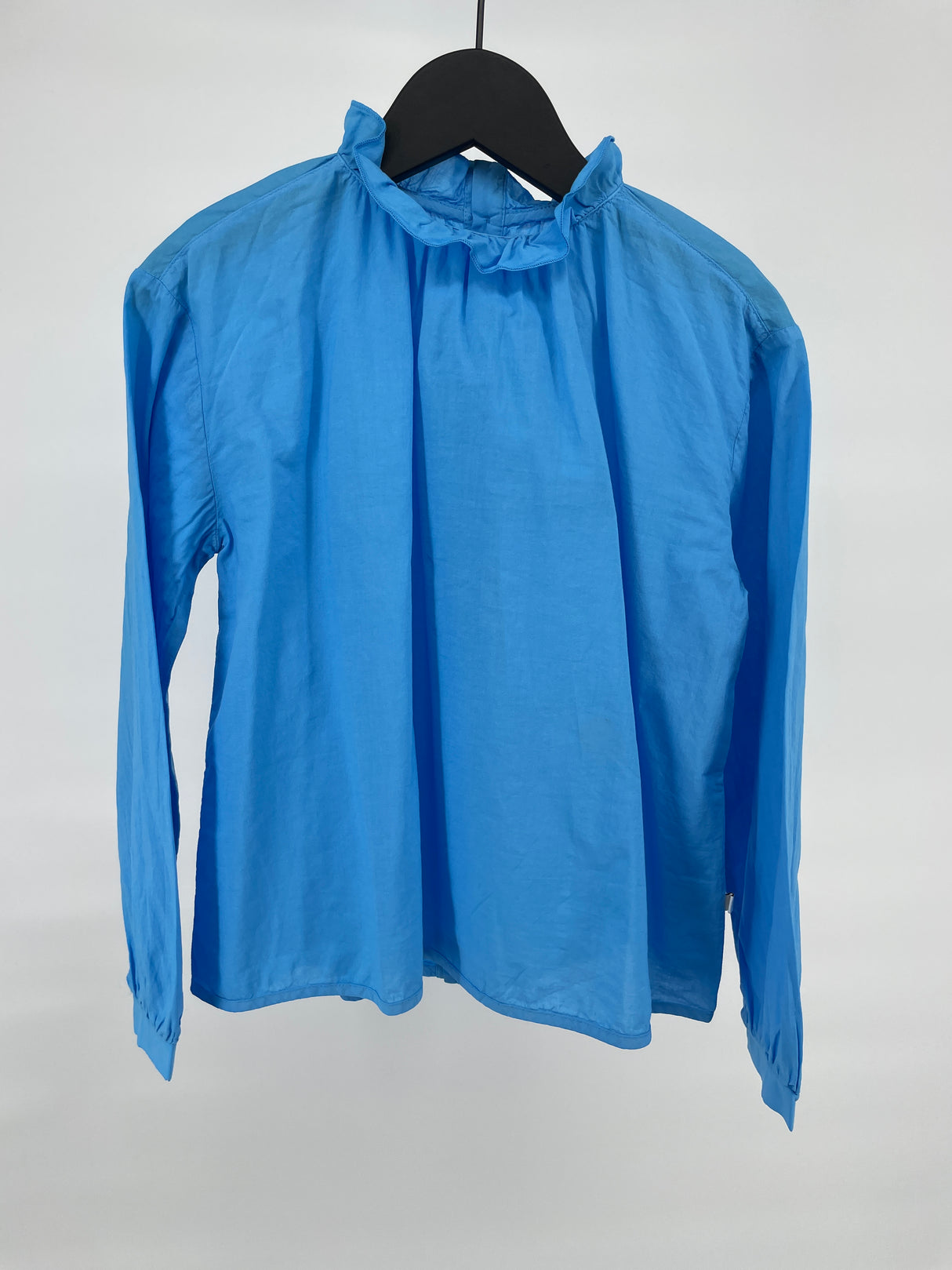 Blouse Blauw Roesjes Maat 128 / 134