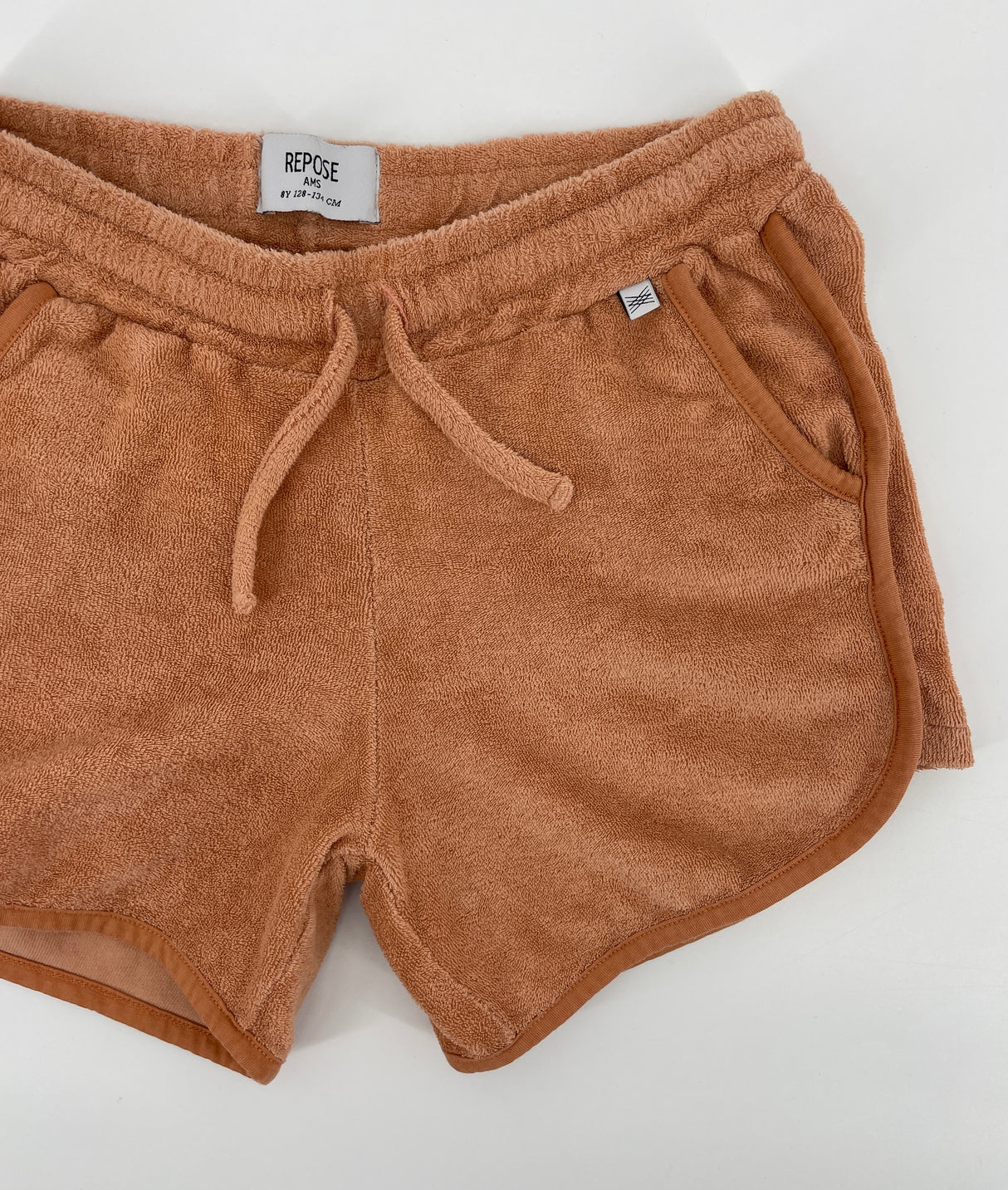 Korte Broek Bruin Badstof Maat 128 / 134