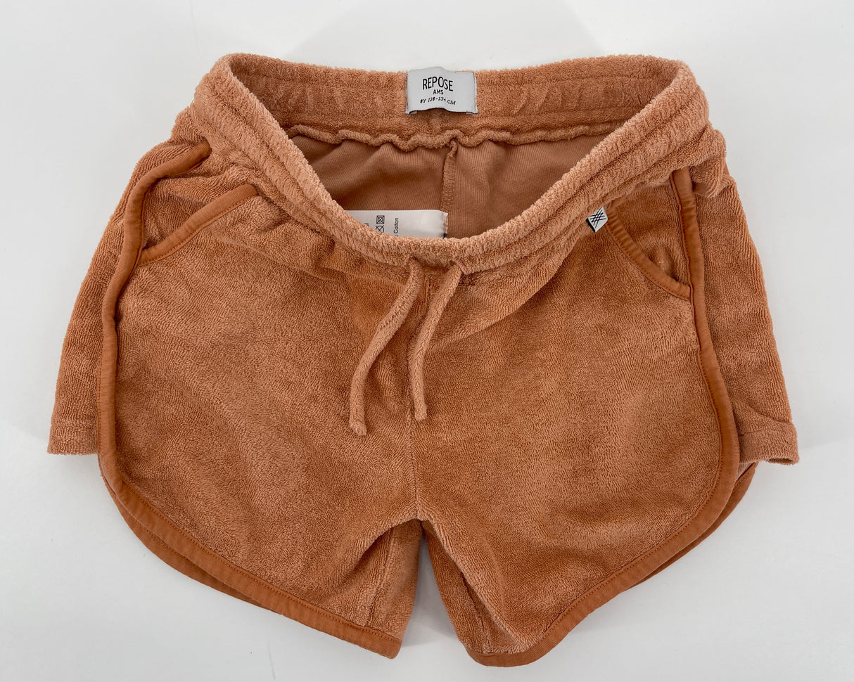 Korte Broek Bruin Badstof Maat 128 / 134