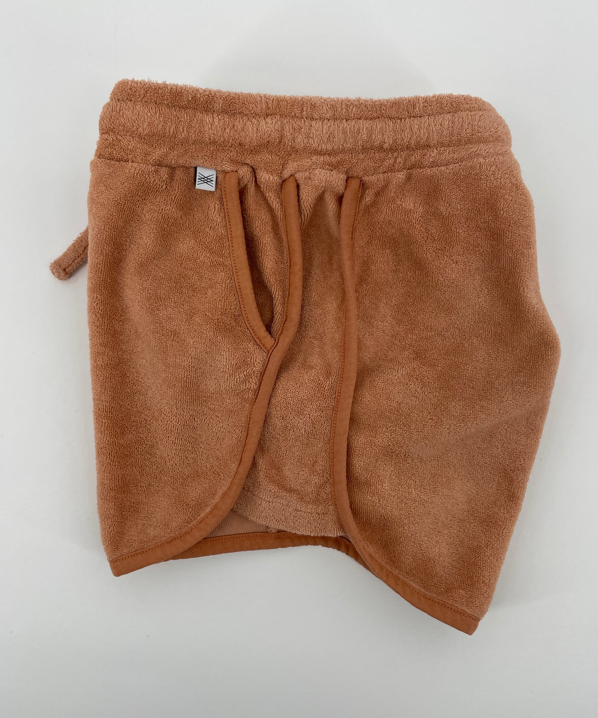 Korte Broek Bruin Badstof Maat 128 / 134