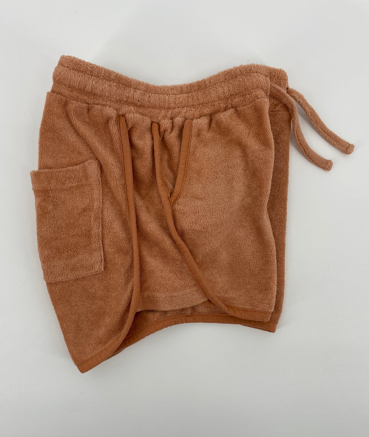 Korte Broek Bruin Badstof Maat 128 / 134