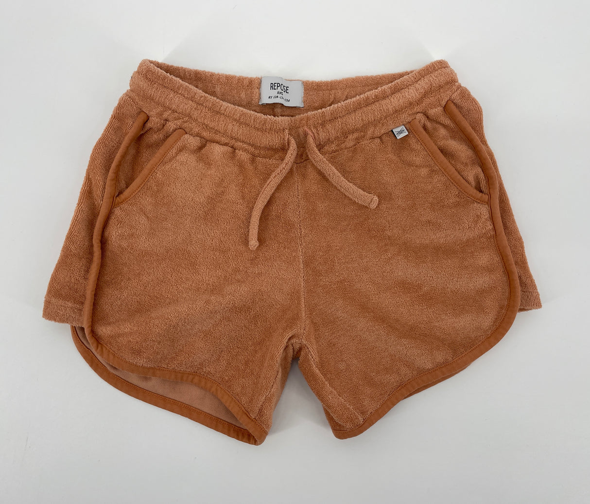 Korte Broek Bruin Badstof Maat 128 / 134