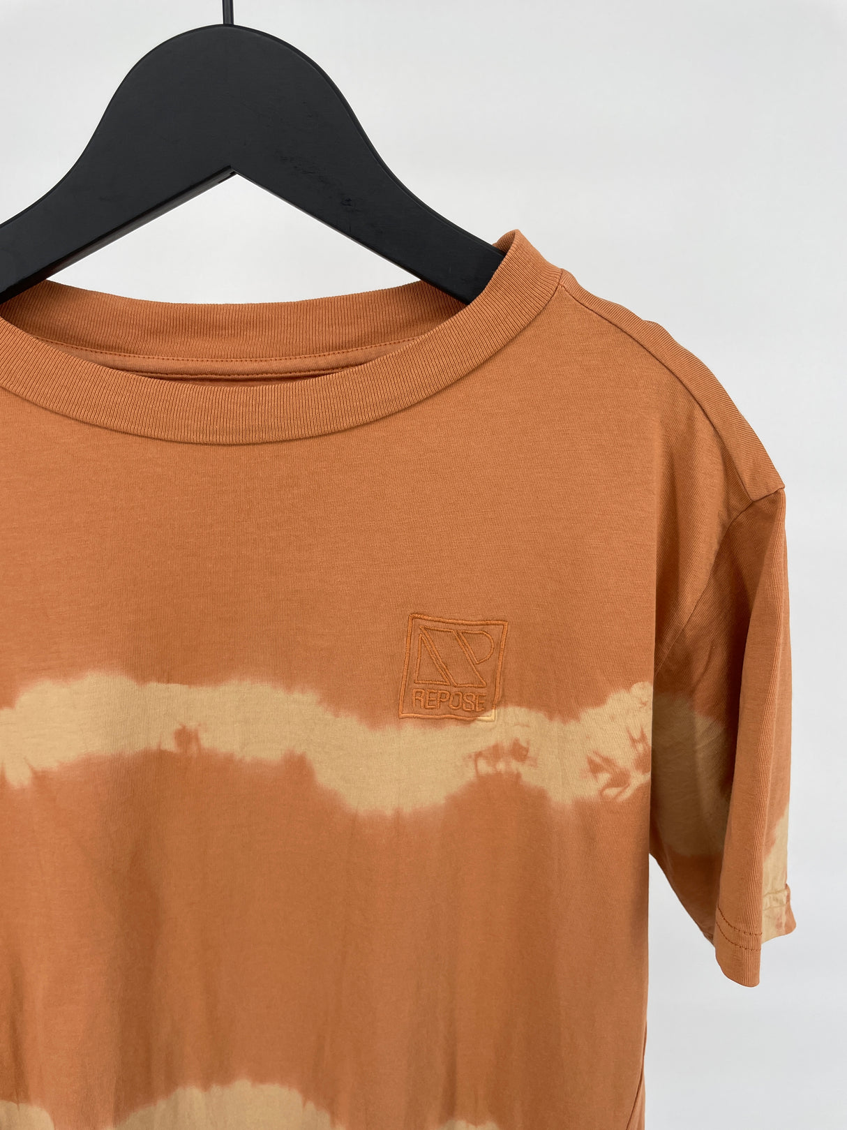 T-shirt Oranje Bruin Tie Dye Maat 140 / 146