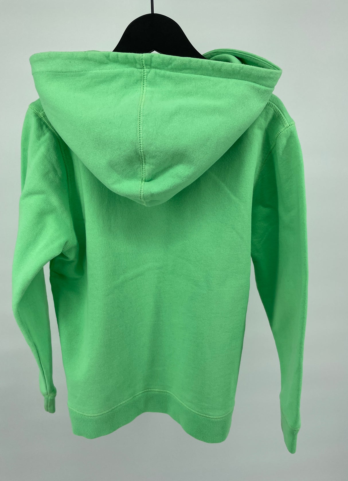 Hoodie Fluor Groen met Logo Maat 140 / 146