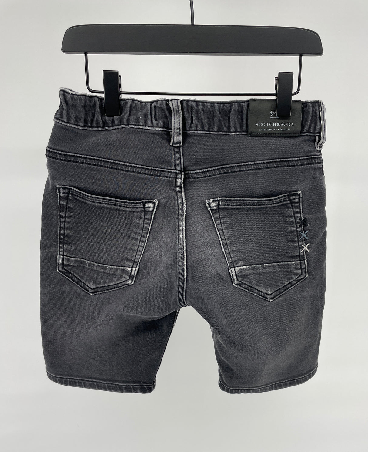 Korte Broek Donkergrijs Denim Maat 140