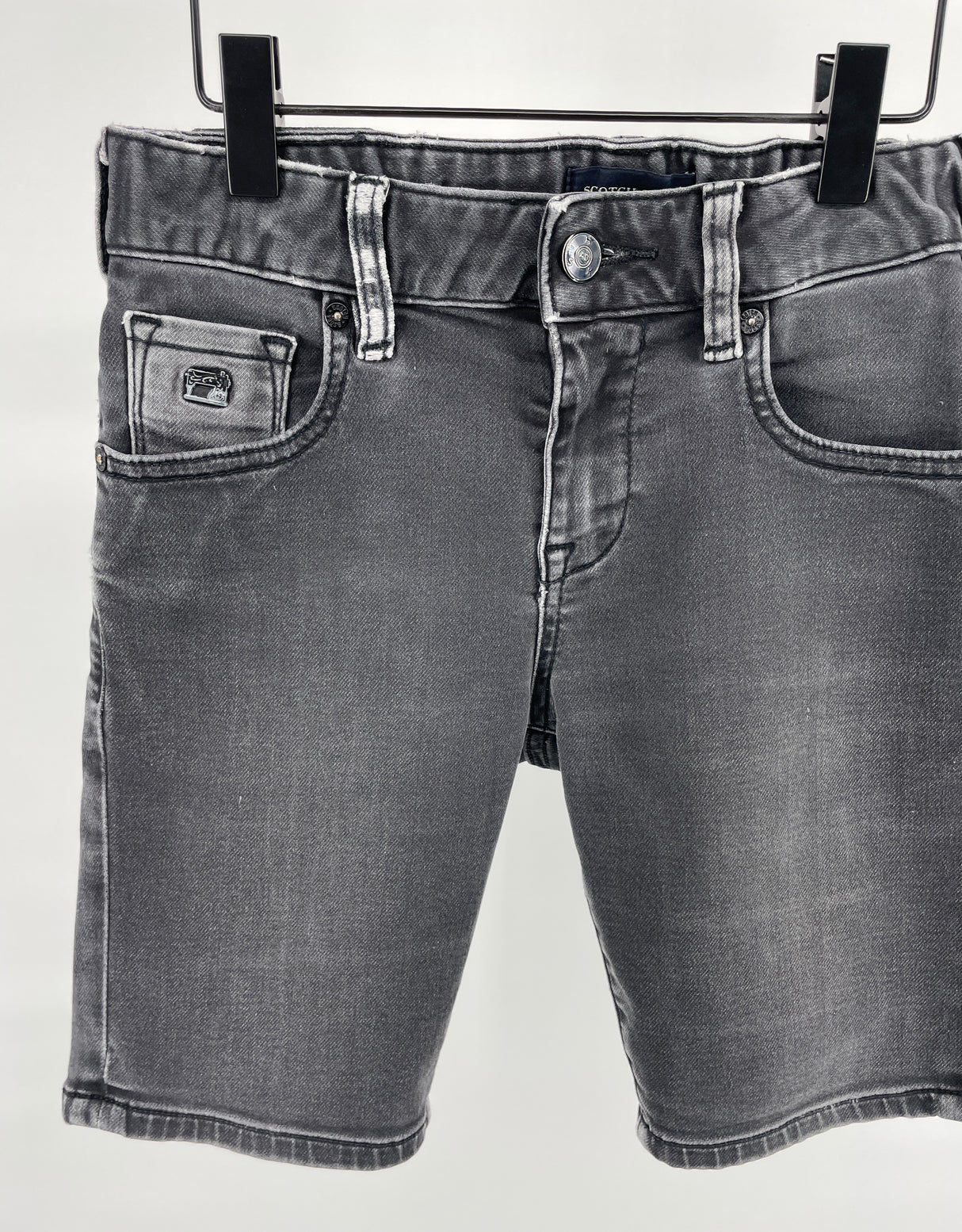 Korte Broek Donkergrijs Denim Maat 140