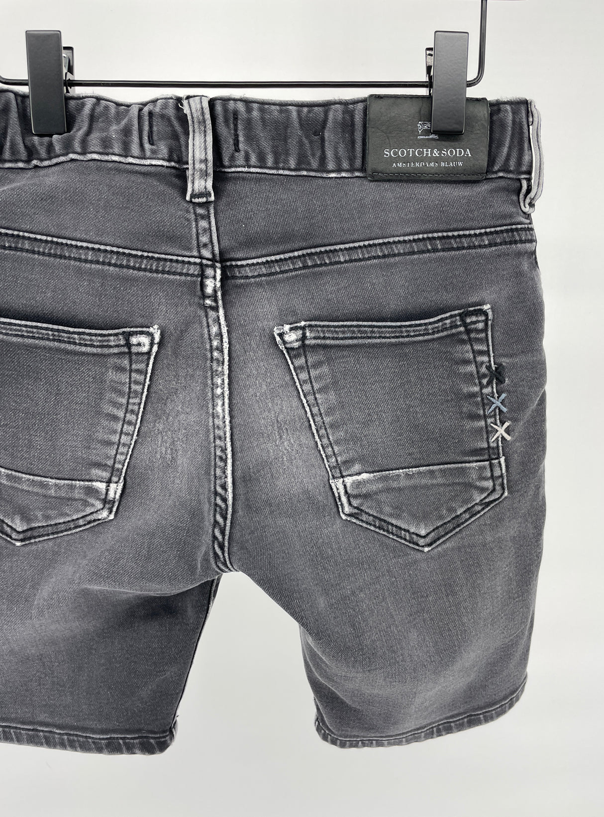 Korte Broek Donkergrijs Denim Maat 140