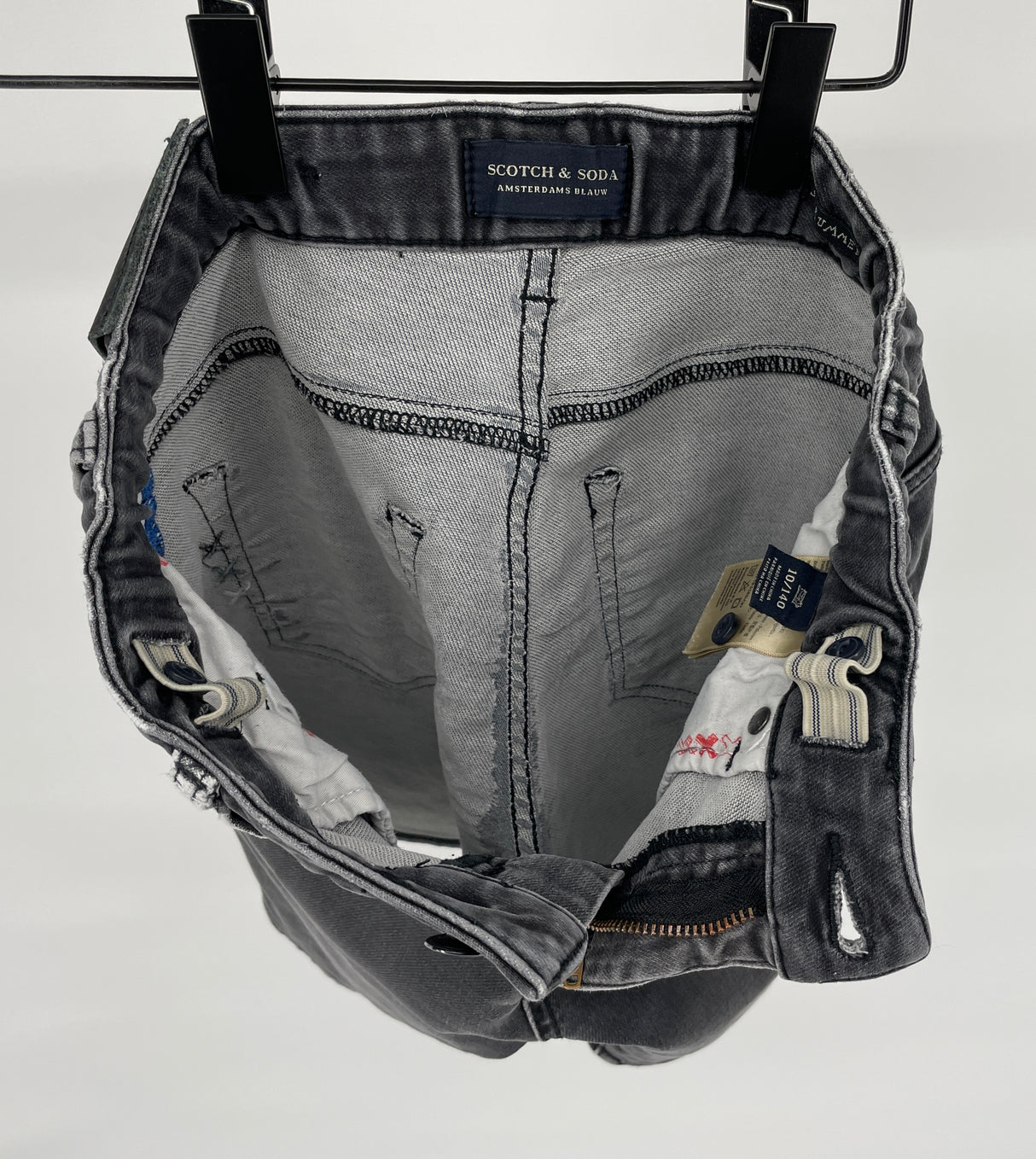 Korte Broek Donkergrijs Denim Maat 140