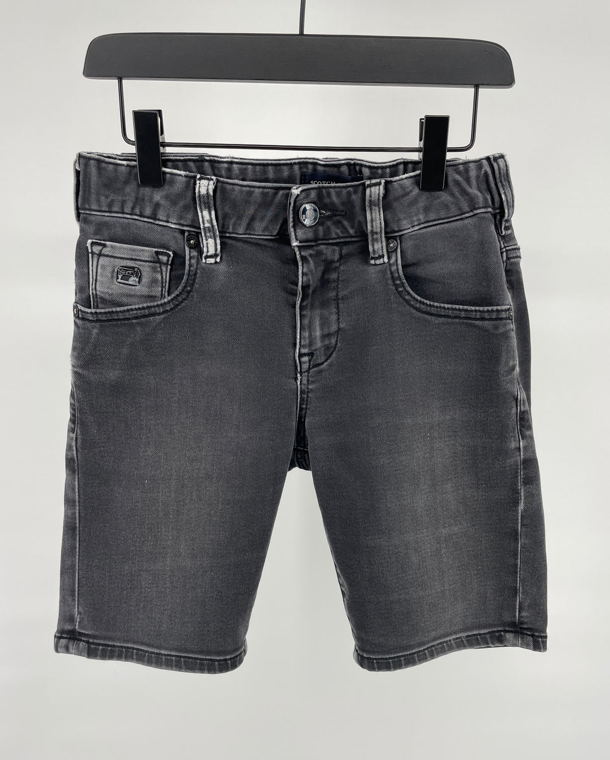 Korte Broek Donkergrijs Denim Maat 140
