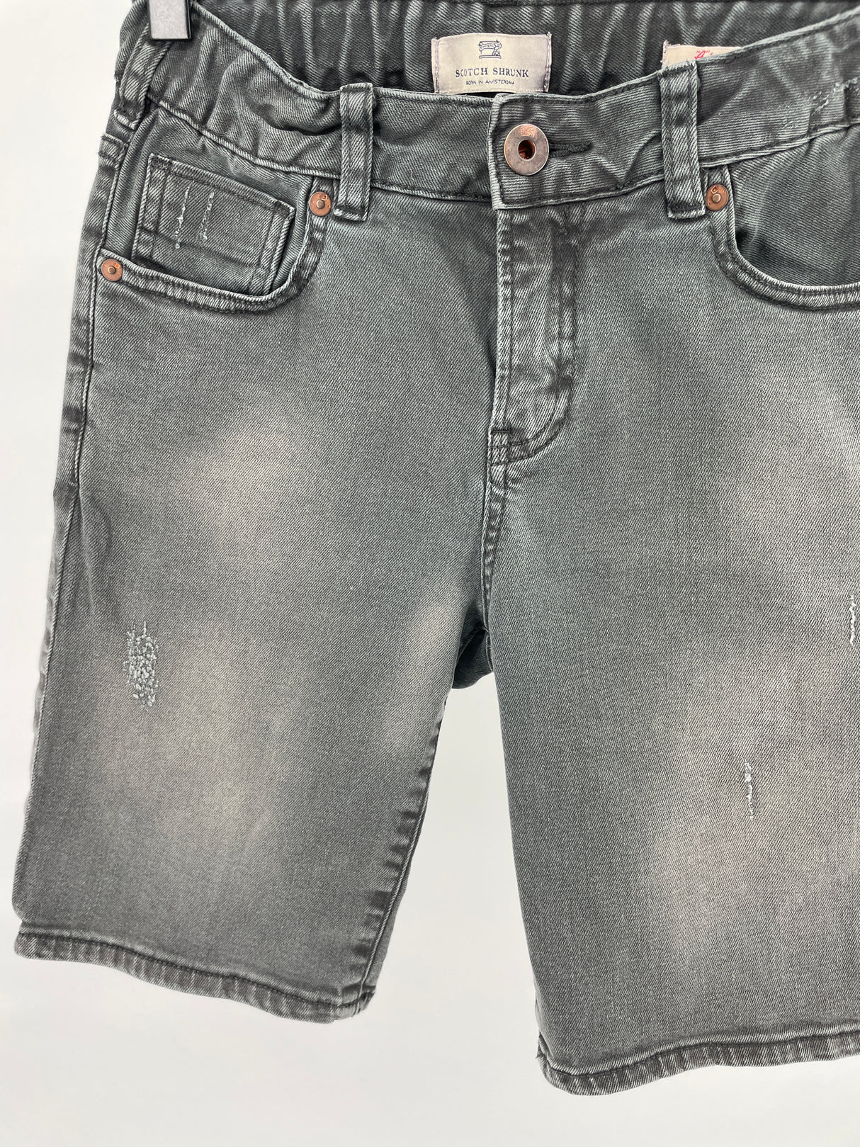 Korte Broek Grijs Denim Maat 140
